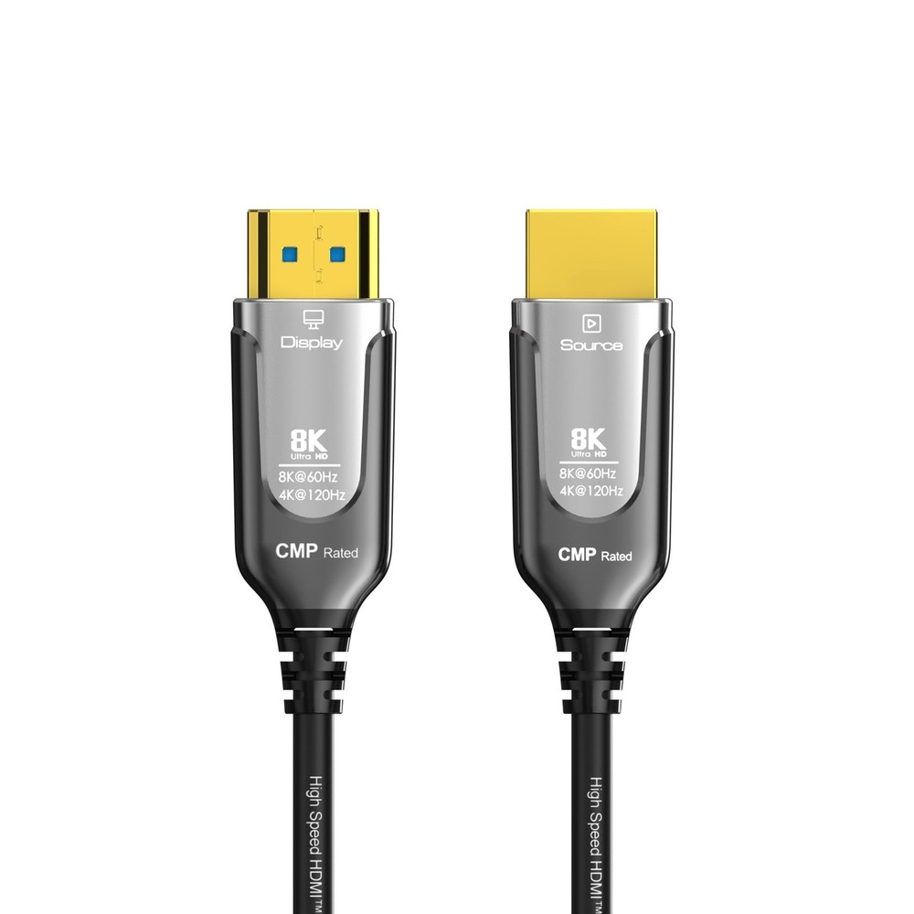 DGHUMEN 30ft Plenum Rated 8K HDMI 2.1 Cable 48Gbps Fiber Optic Ultra HD CMP